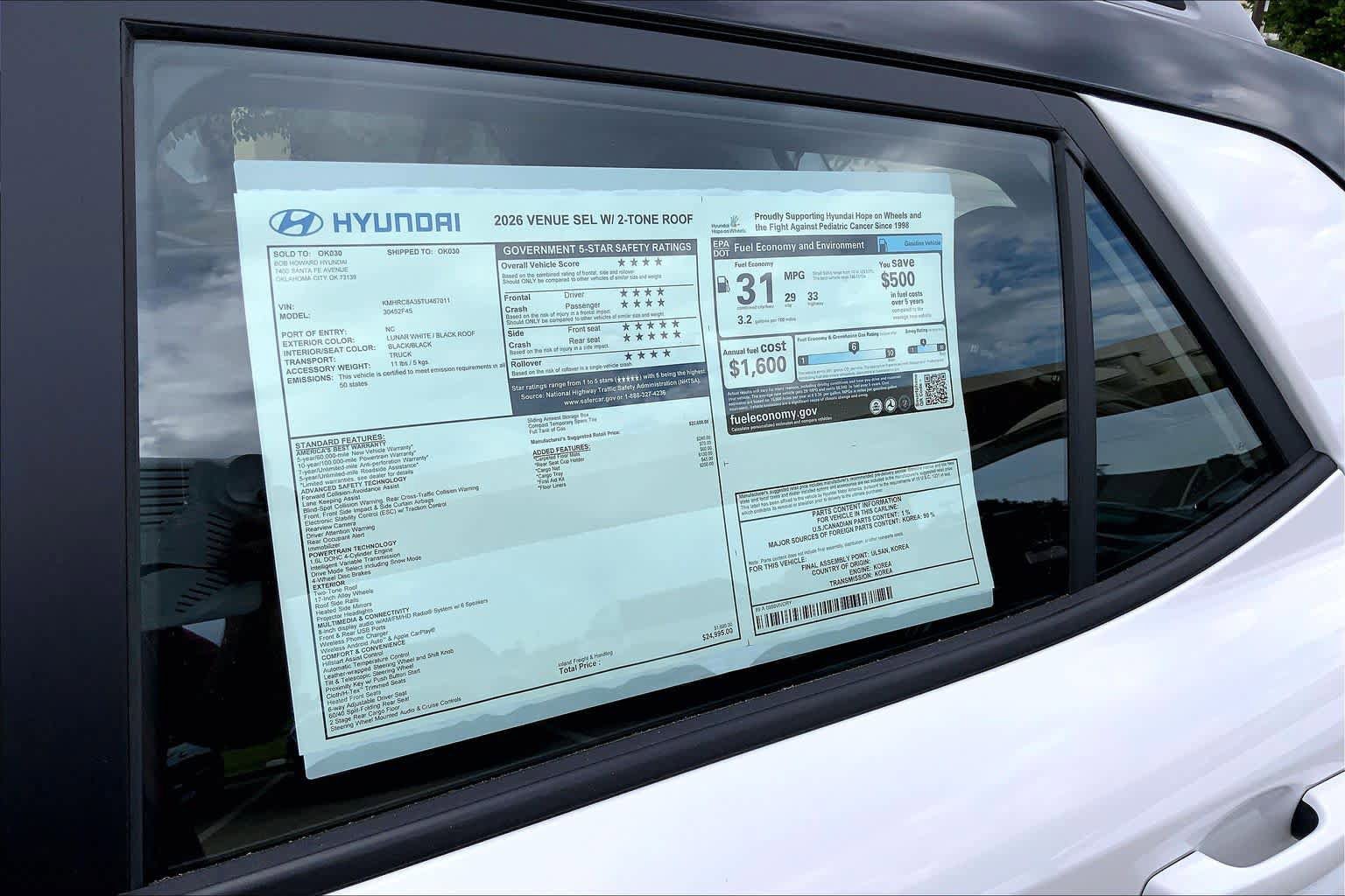 New 2026 Hyundai Venue SEL FWD image 18