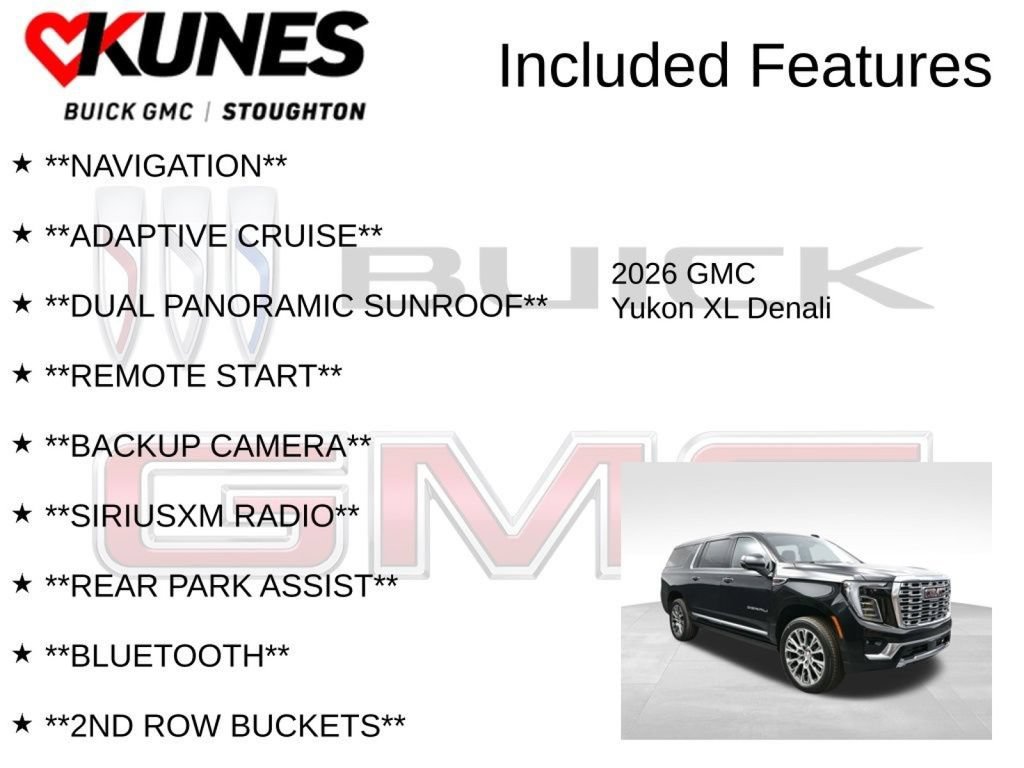 New 2026 GMC Yukon XL Denali w/ Sun & Power Step Package AWD/4WD image 4