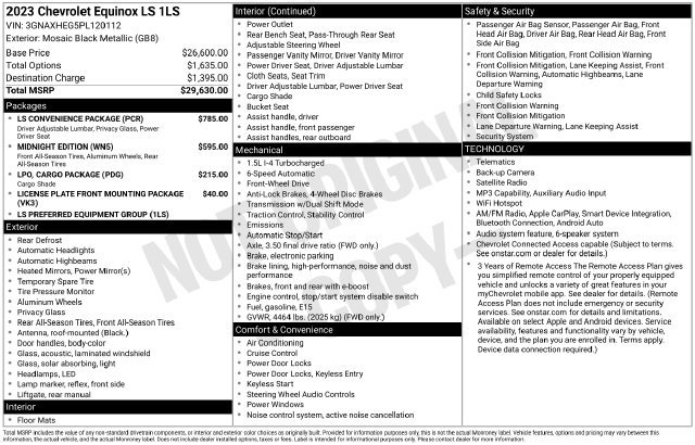Certified 2023 Chevrolet Equinox LS w/ LS Convenience Package FWD image 5