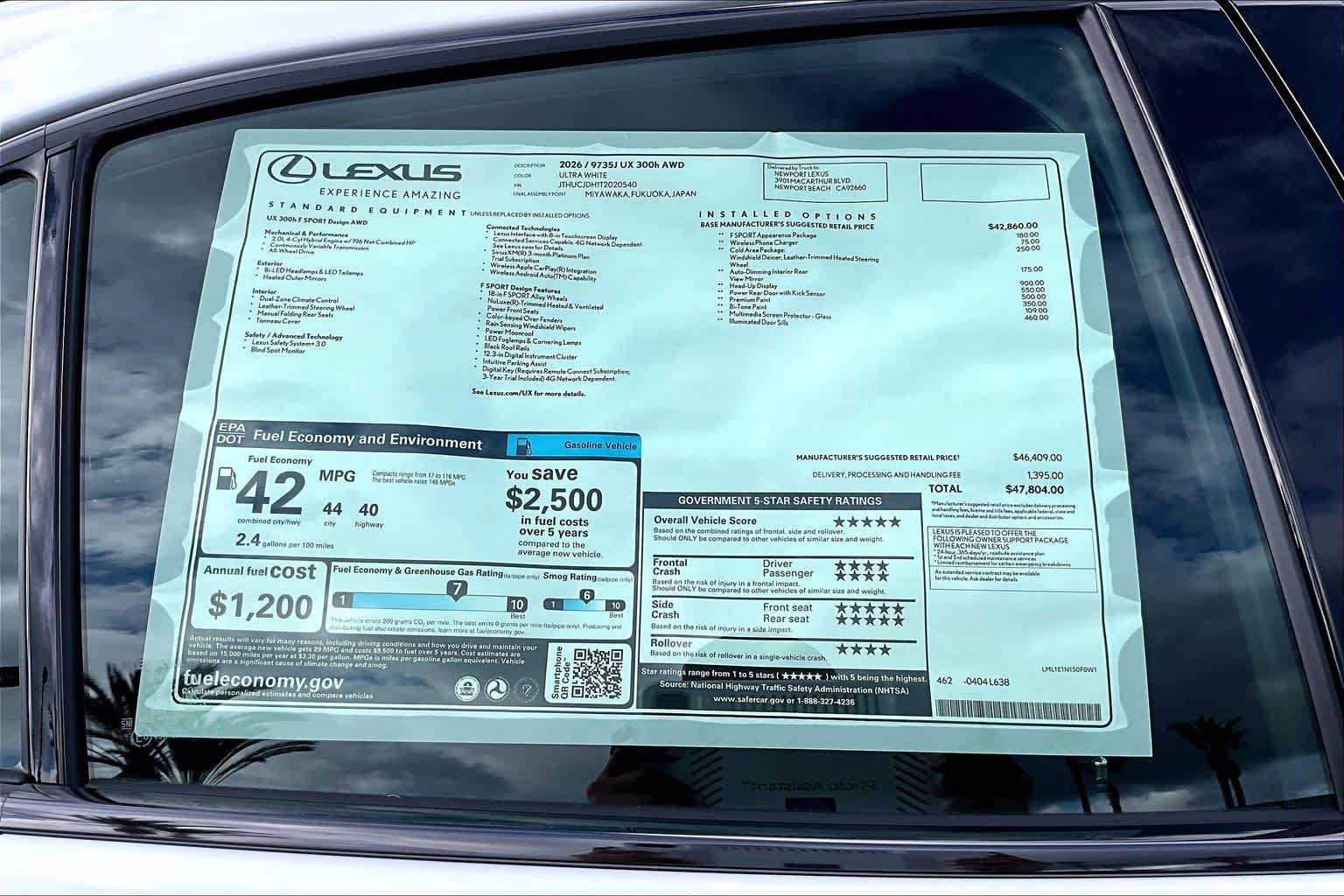 New 2026 Lexus UX 300h AWD w/ Cold Area Package image 22