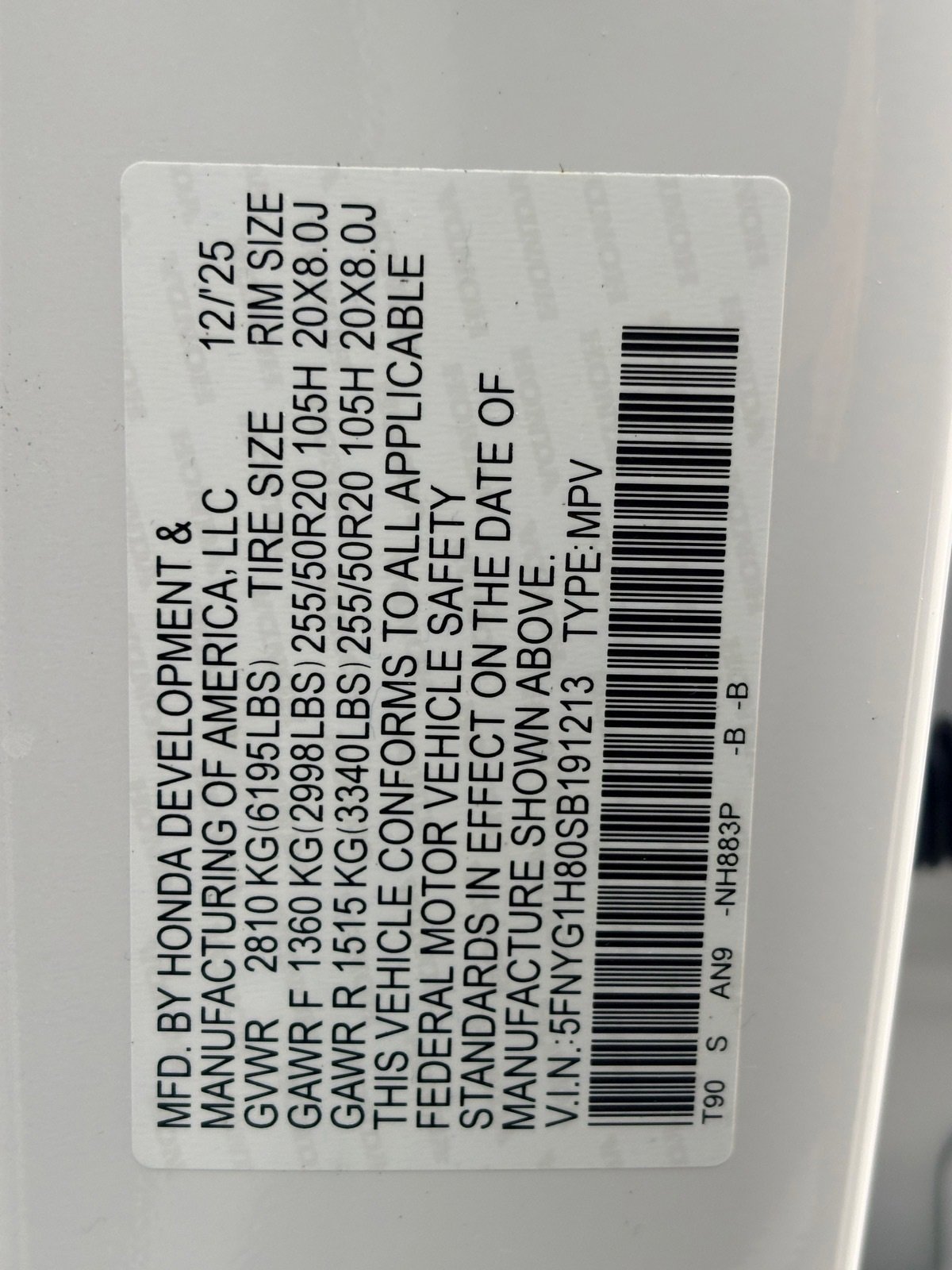 New 2025 Honda Pilot Elite image 23