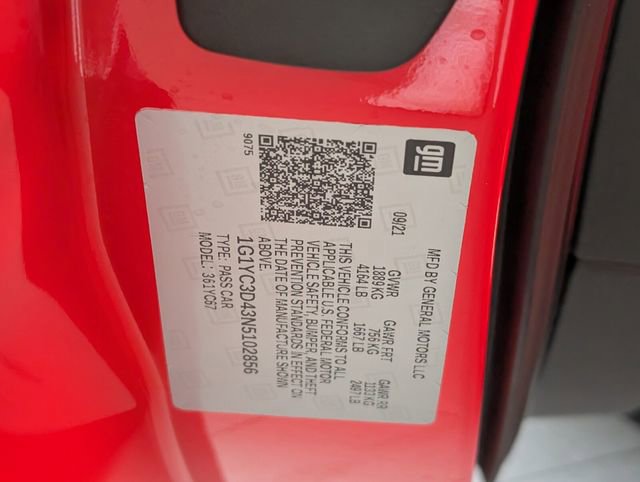 Certified 2022 Chevrolet Corvette Stingray Premium Conv w/ Z51 Performance Package RWD image 14