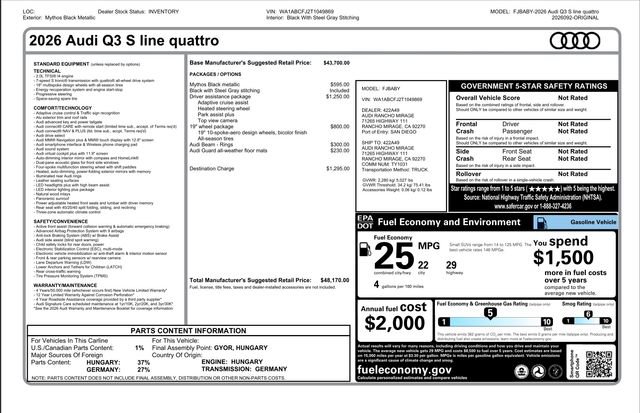 New 2026 Audi Q3 quattro 2.0T AWD/4WD image 39