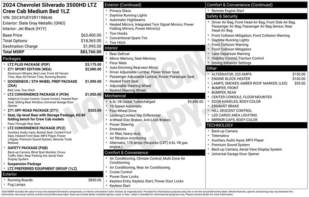 Used 2024 Chevrolet Silverado 3500 LTZ w/ LTZ Plus Package image 29