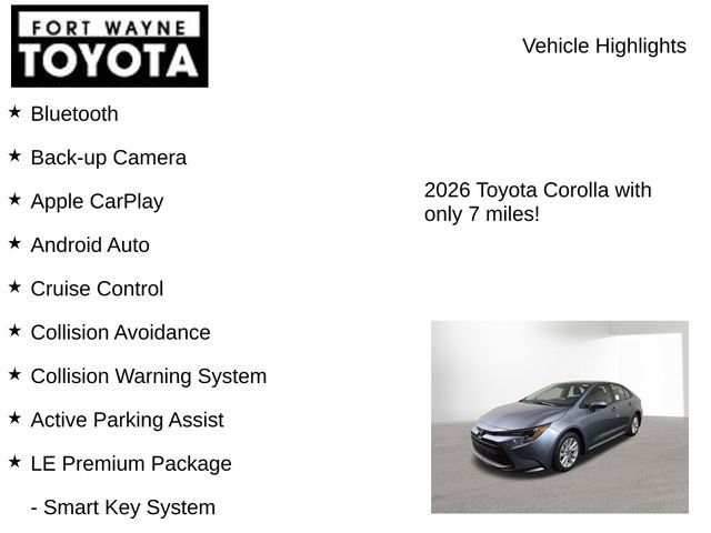 New 2026 Toyota Corolla LE image 7