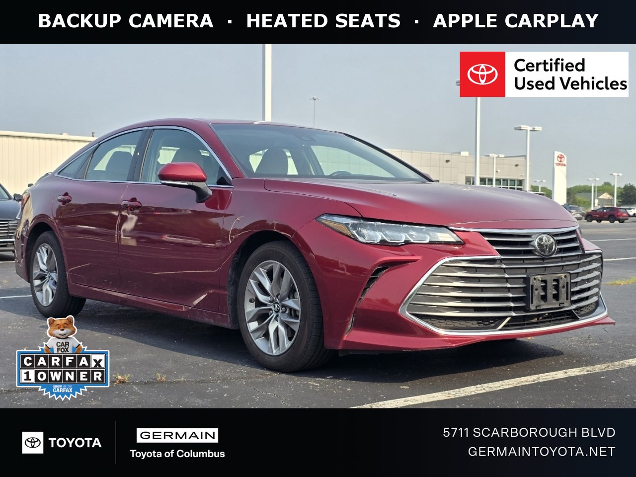 Certified 2019 Toyota Avalon XLE w/ Moonroof Package