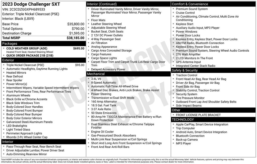 Certified 2023 Dodge Challenger SXT w/ Cold Weather Group AWD/4WD image 5