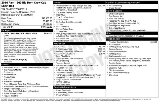 Used 2016 RAM 1500 Big Horn AWD/4WD image 28