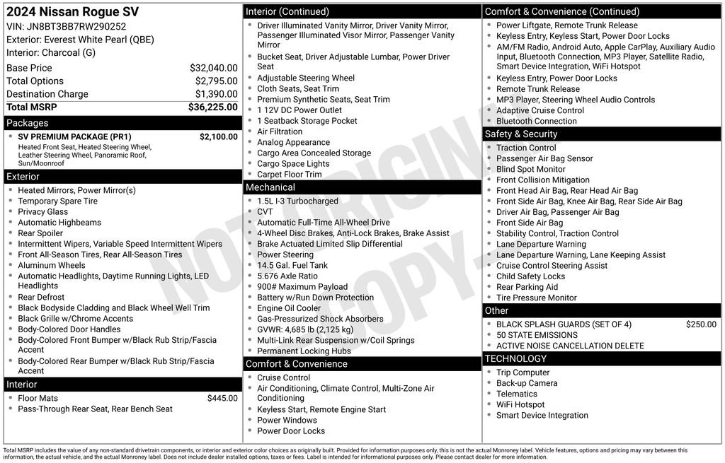 Used 2024 Nissan Rogue SV w/ SV Premium Package image 6