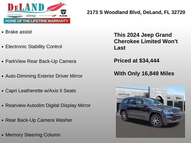 Used 2024 Jeep Grand Cherokee Limited w/ Luxury Tech Group II AWD/4WD image 24