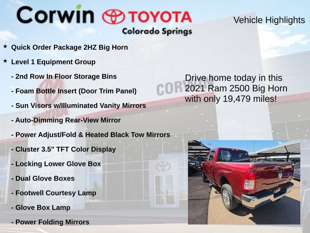 Used 2021 RAM 2500 Big Horn w/ Level 1 Equipment Group AWD/4WD image 7