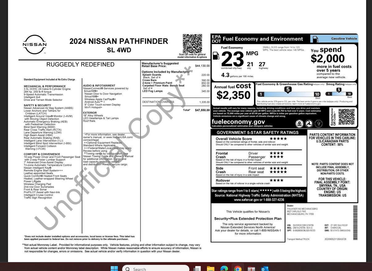 Used 2024 Nissan Pathfinder SL image 4