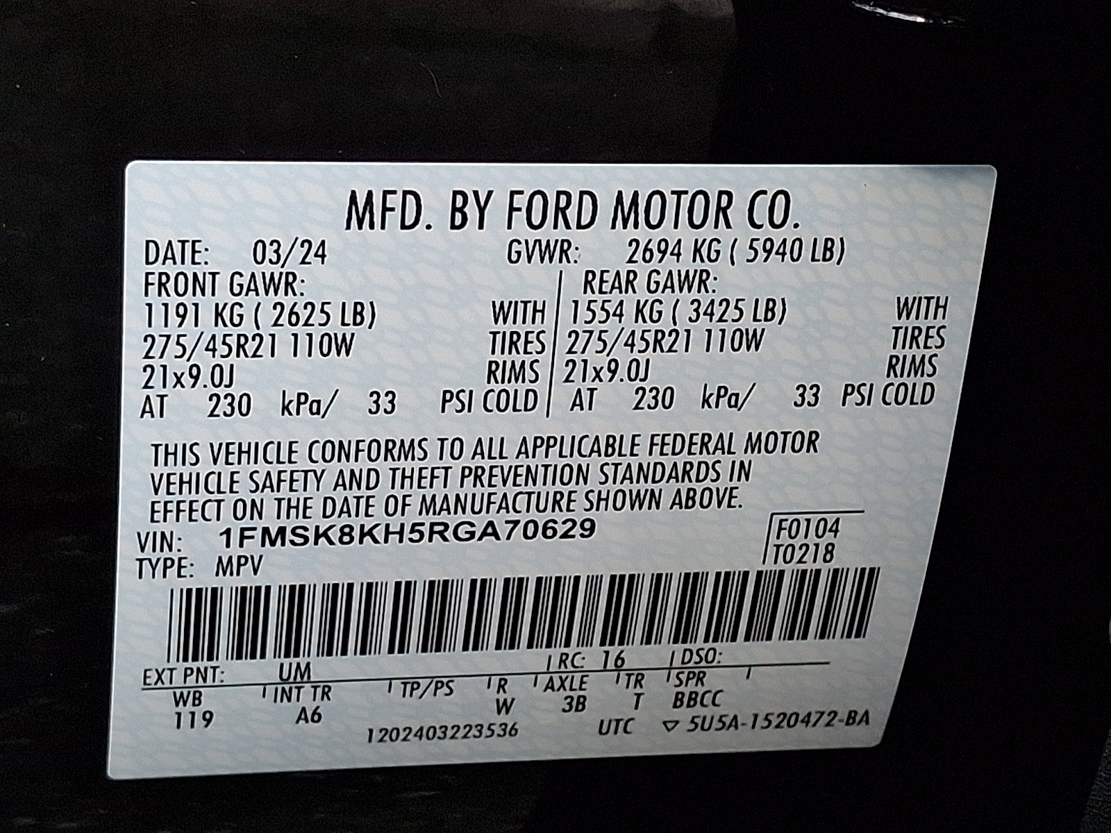 Used 2024 Ford Explorer ST-Line w/ Class IV Trailer Tow Package AWD/4WD image 27