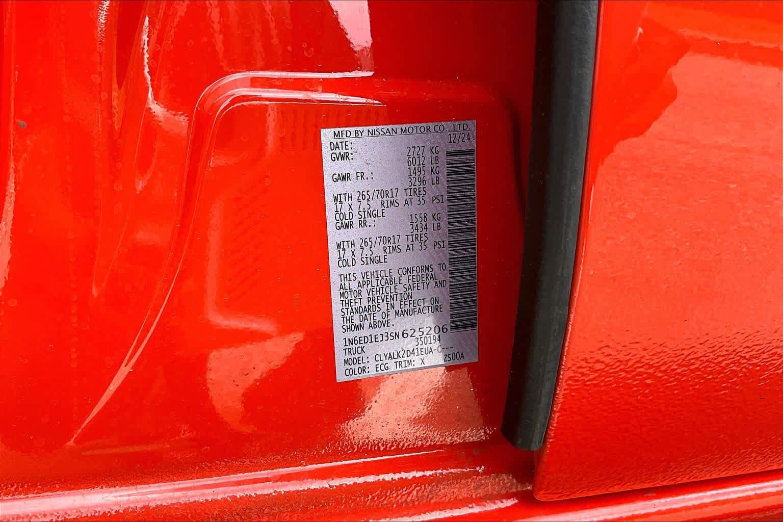 Used 2025 Nissan Frontier Pro-X w/ Pro Convenience Package RWD image 37