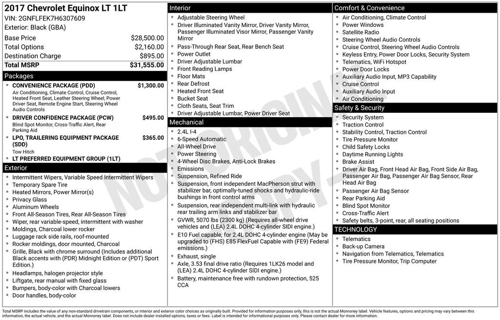 Used 2017 Chevrolet Equinox LT w/ Convenience Package AWD/4WD image 36