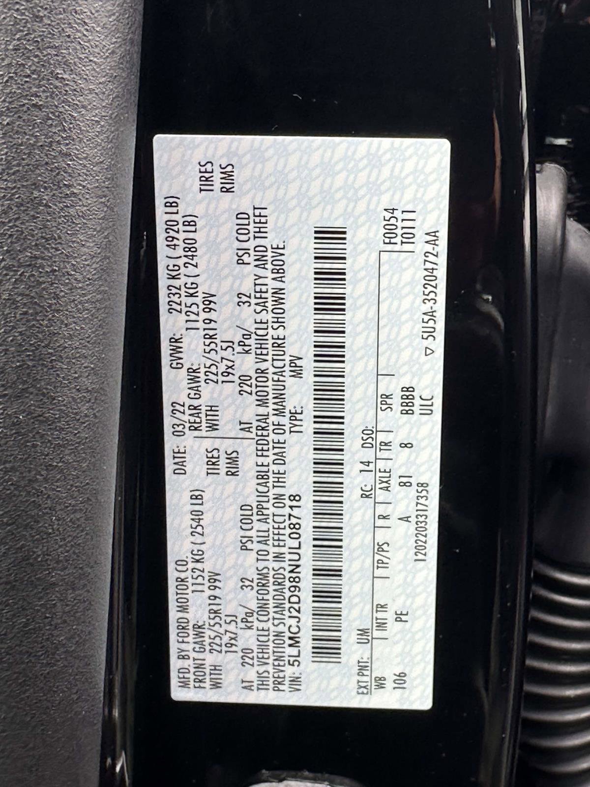 Used 2022 Lincoln Corsair Reserve w/ Equipment Group 201A image 35