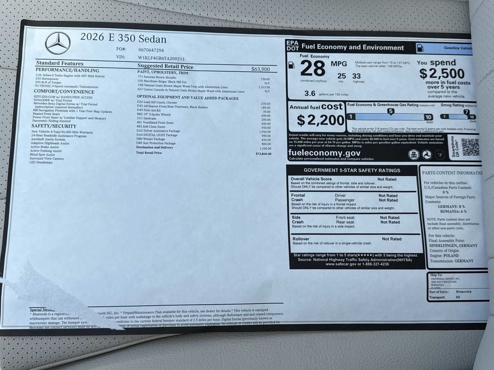 Used 2026 Mercedes-Benz E 350 Sedan image 33