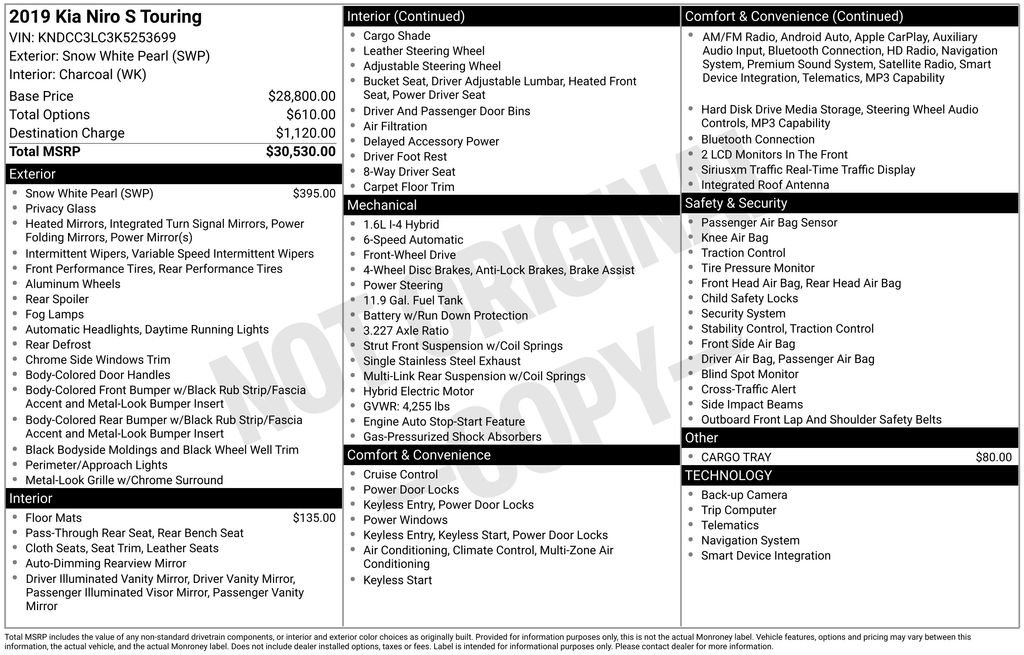 Used 2019 Kia Niro S Touring image 27