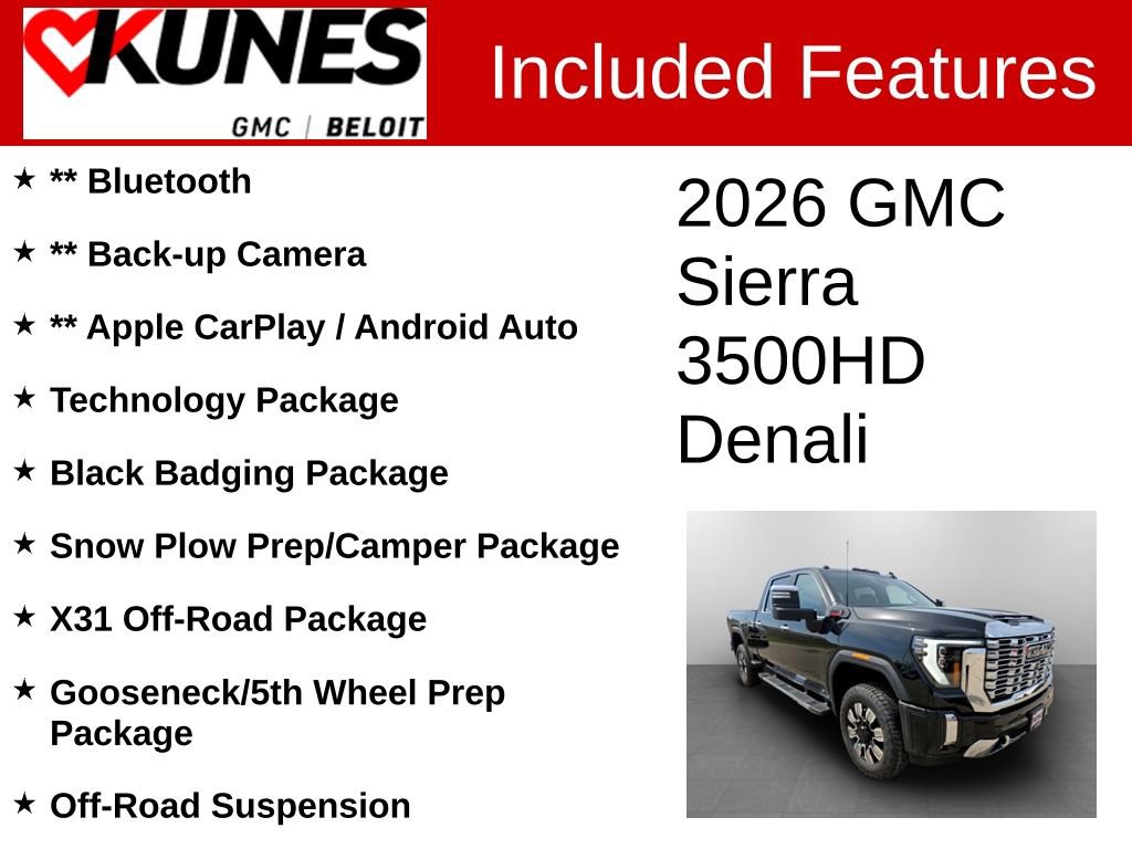 New 2026 GMC Sierra 3500 Denali w/ Technology Package AWD/4WD image 2
