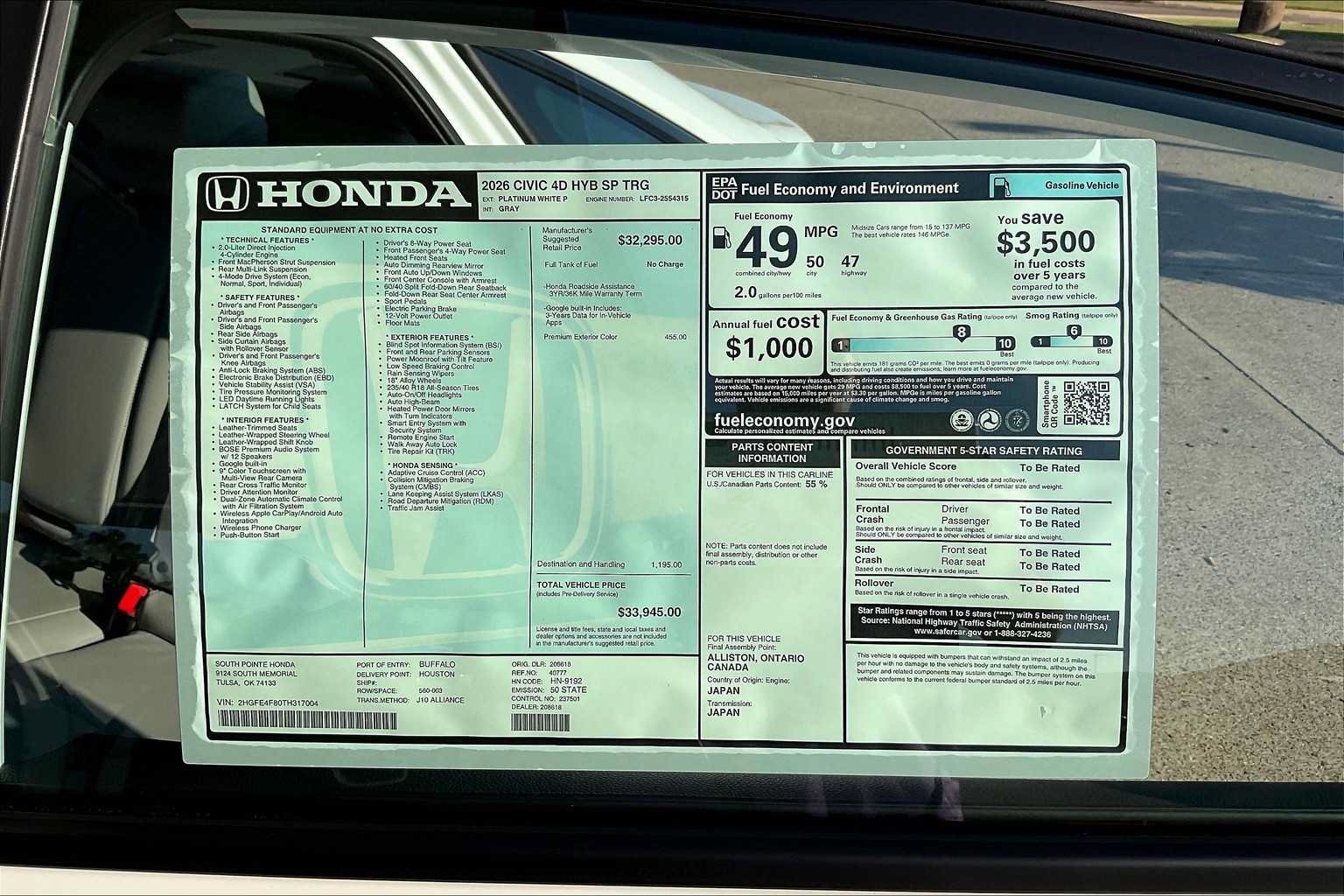 Certified 2026 Honda Civic Sport Touring image 22