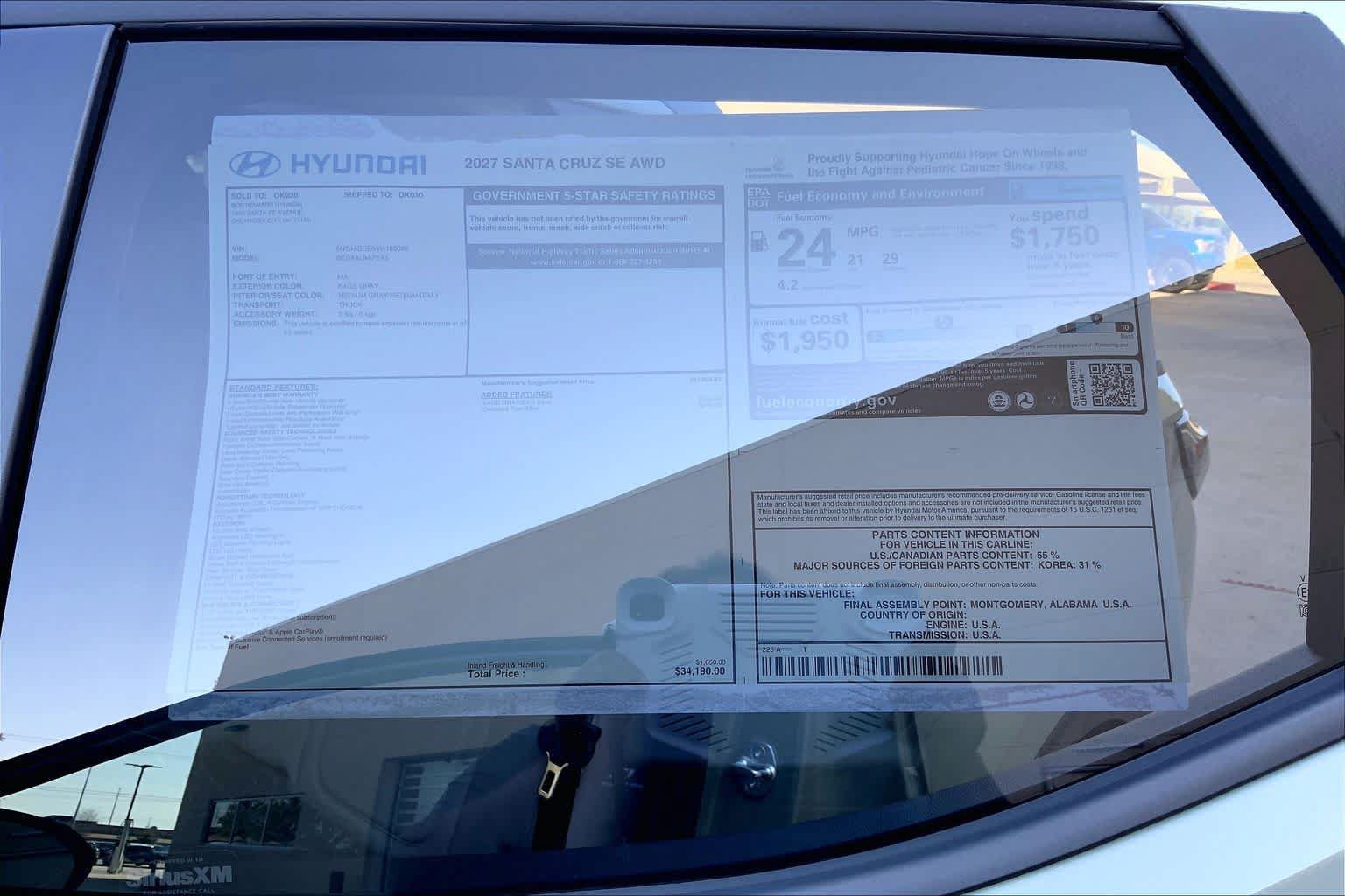 New 2027 Hyundai Santa Cruz SE AWD/4WD image 18
