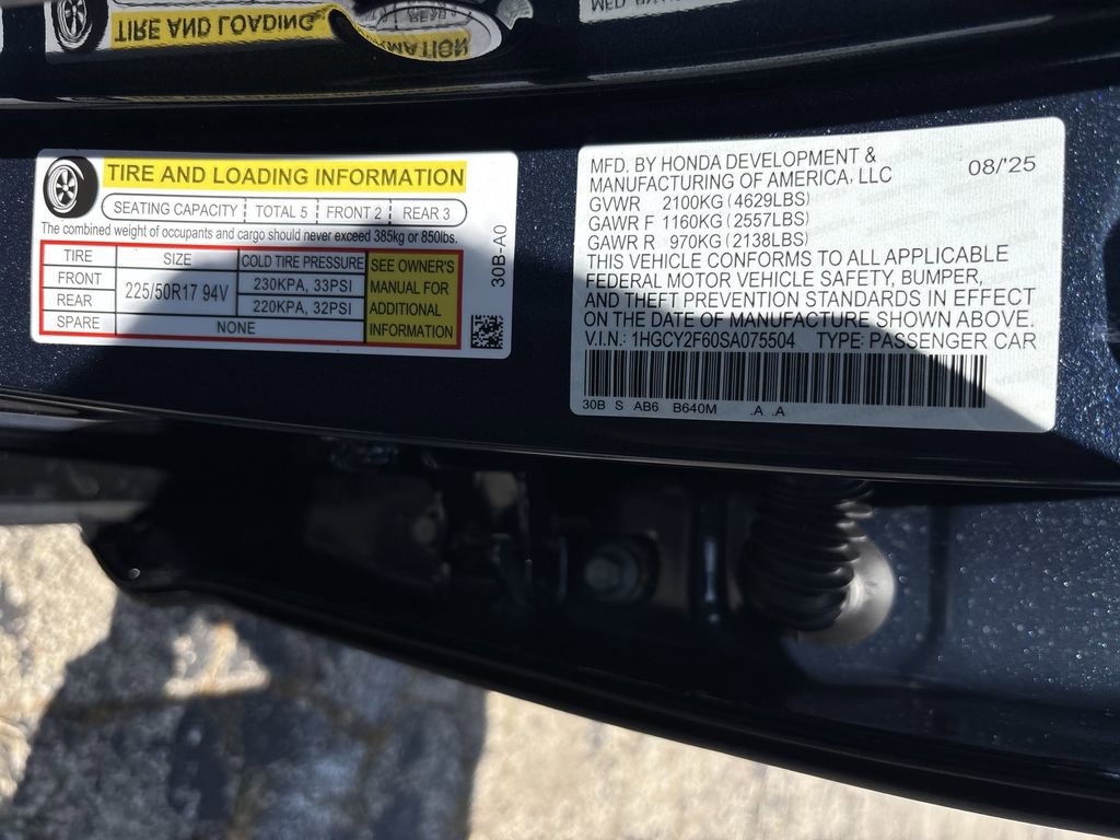 New 2025 Honda Accord EX-L image 37