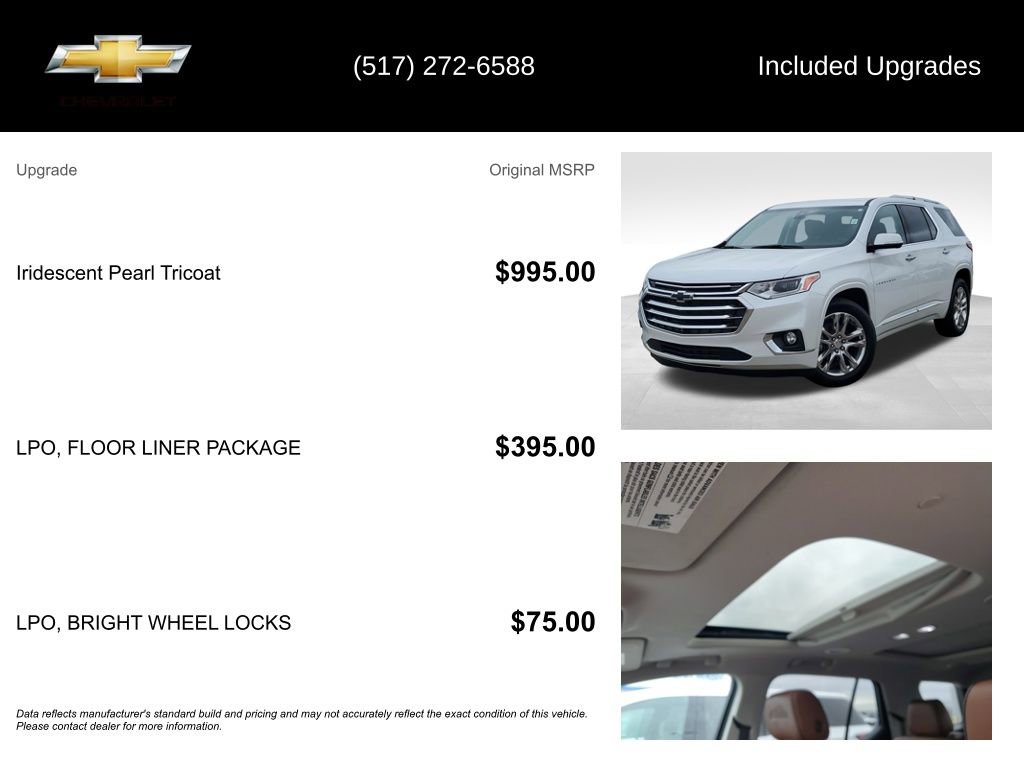 Used 2020 Chevrolet Traverse High Country w/ LPO, Floor Liner Package AWD/4WD image 5
