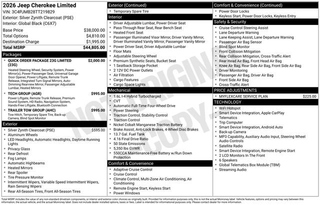 Used 2026 Jeep Cherokee Limited AWD/4WD image 28