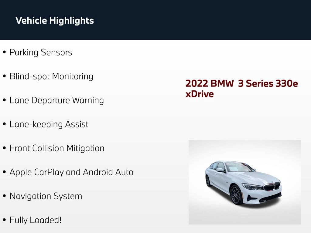 Used 2022 BMW 330e xDrive w/ Driving Assistance Package AWD/4WD image 67