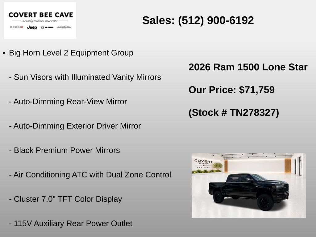 New 2026 RAM 1500 Lone Star AWD/4WD image 15
