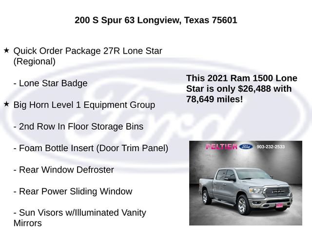 Used 2021 RAM 1500 Lone Star image 5