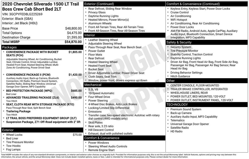 Used 2020 Chevrolet Silverado 1500 LT Trail Boss AWD/4WD image 2