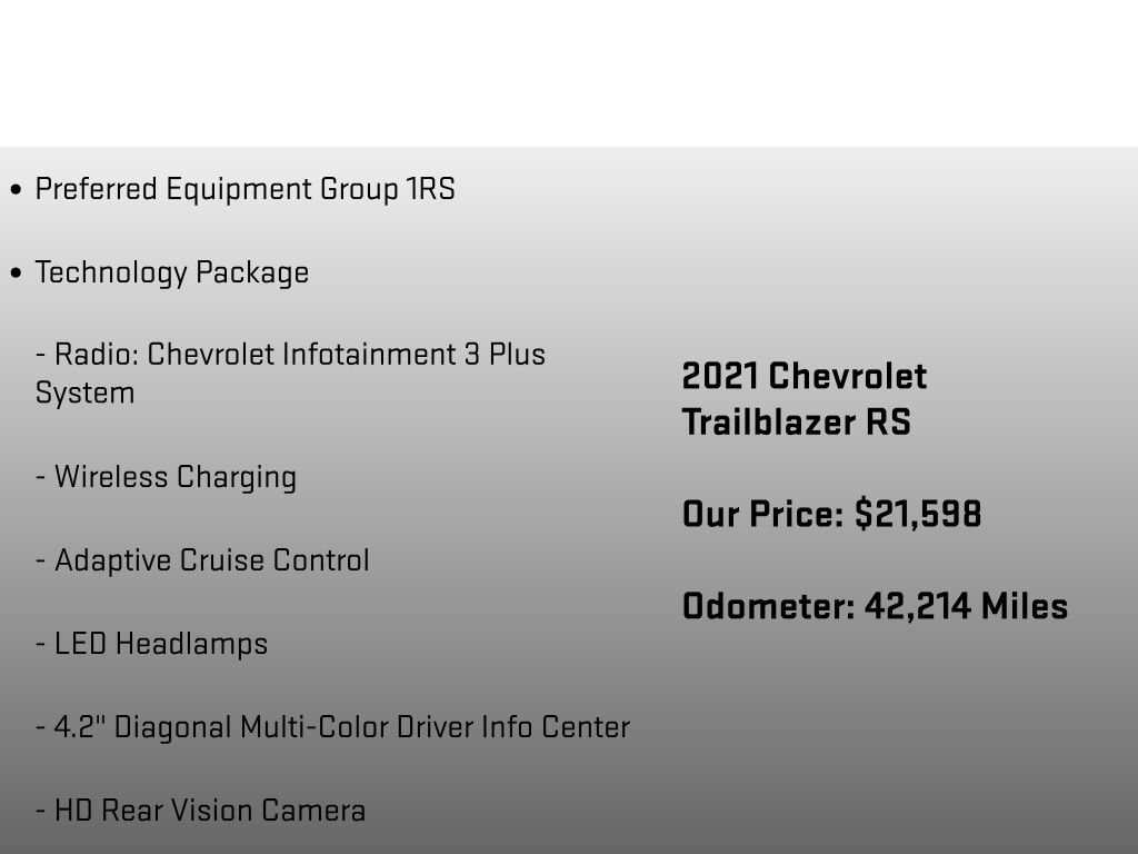 Used 2021 Chevrolet TrailBlazer RS w/ Technology Package image 6