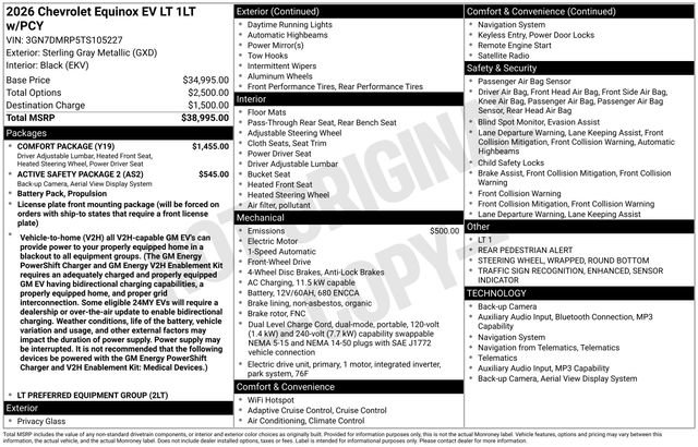 New 2026 Chevrolet Equinox EV LT w/ Comfort Package image 40