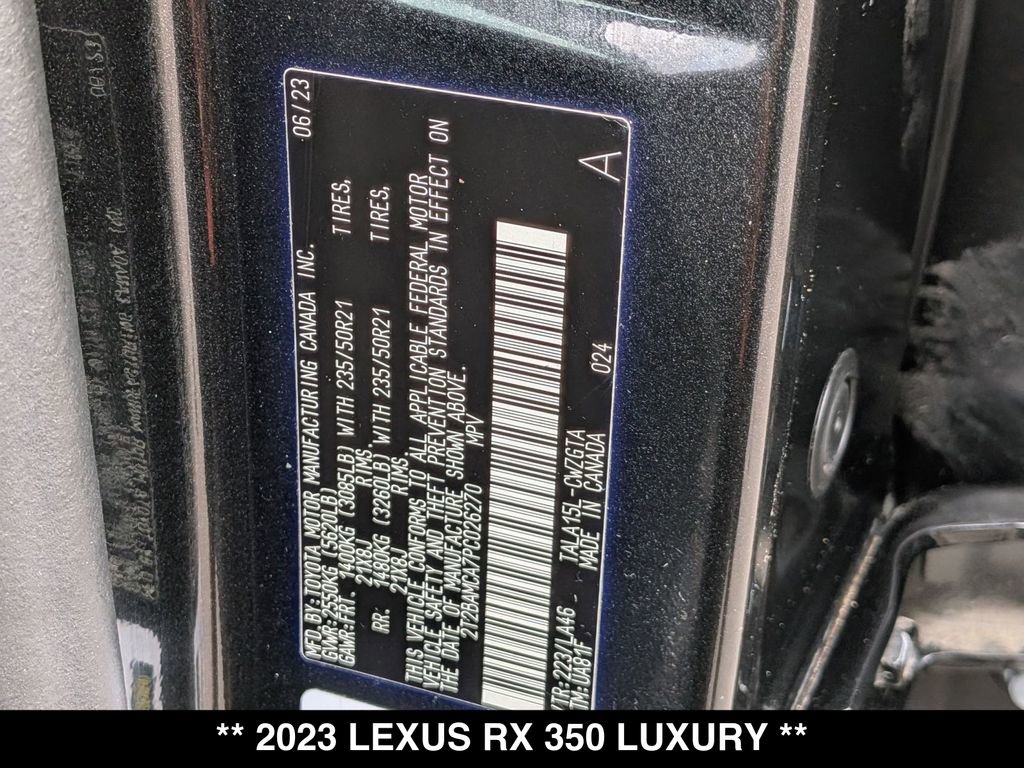 Used 2023 Lexus RX 350 AWD w/ Cold Area Package image 30
