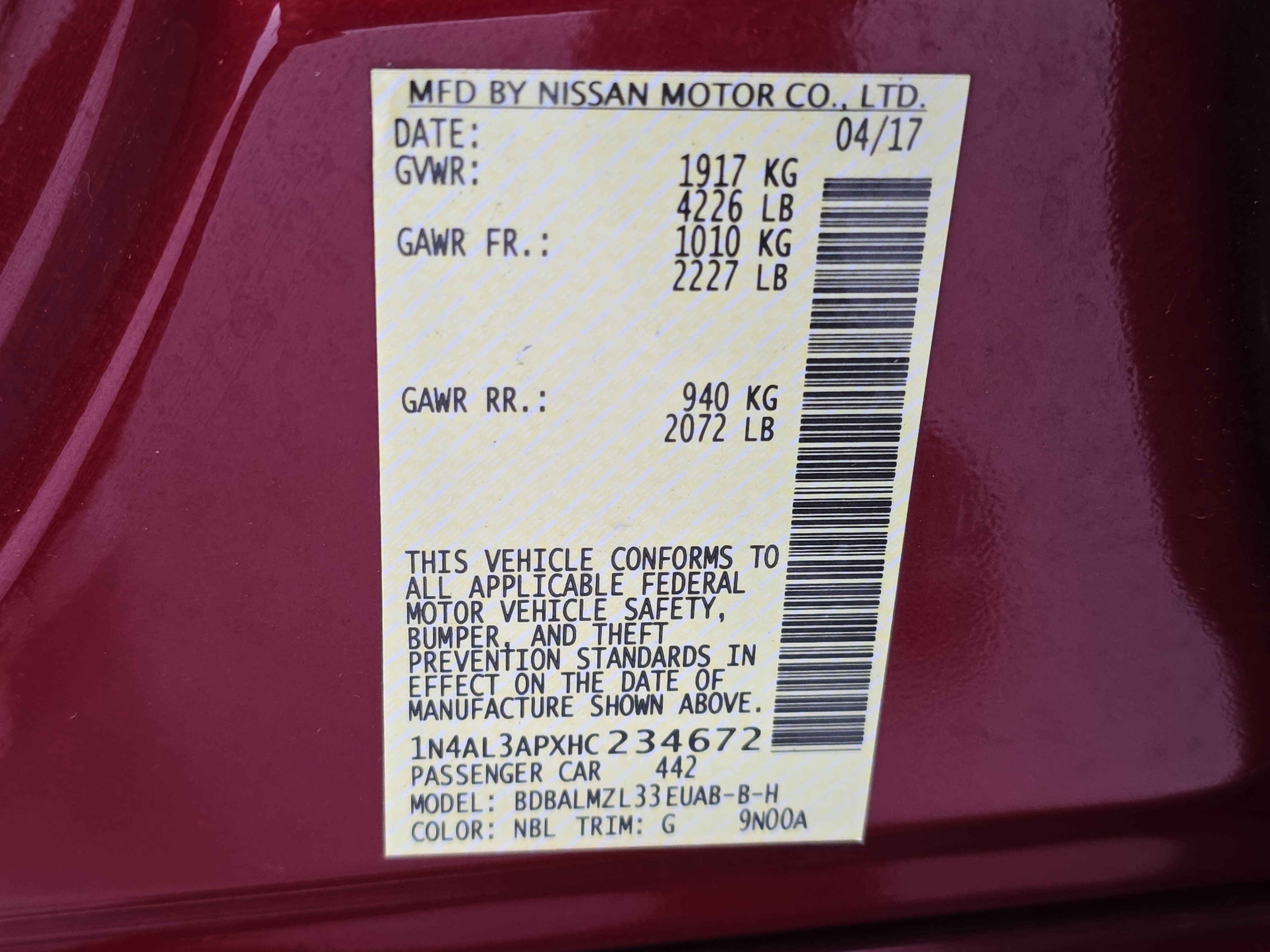 Used 2017 Nissan Altima 2.5 SV w/ Convenience Package FWD image 35
