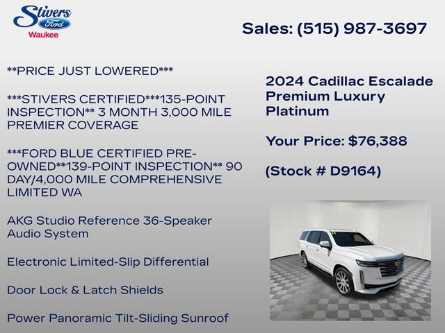 Used 2024 Cadillac Escalade Premium Luxury Platinum w/ Heavy-Duty Trailer Package AWD/4WD image 40