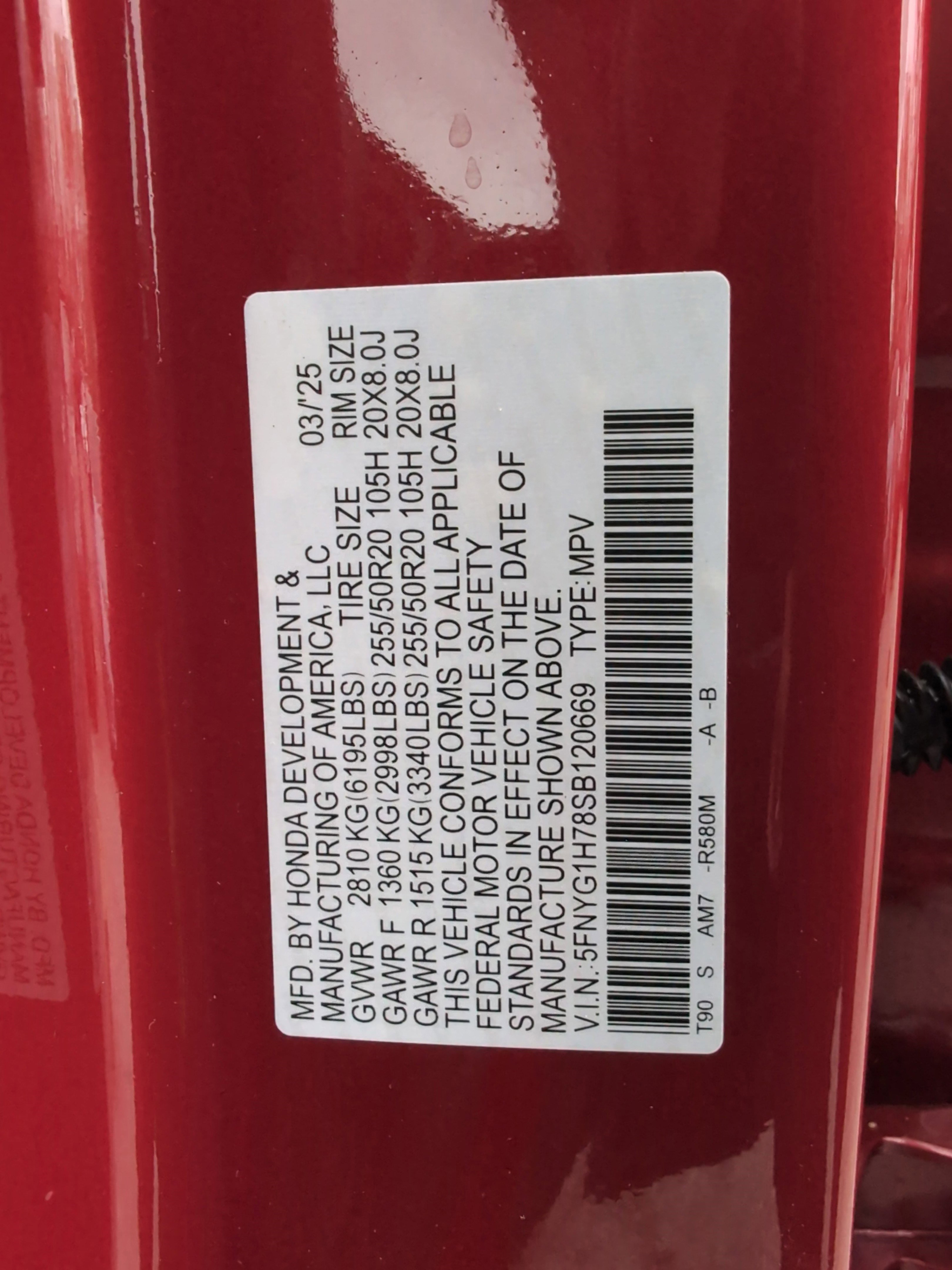 Certified 2025 Honda Pilot Touring image 31