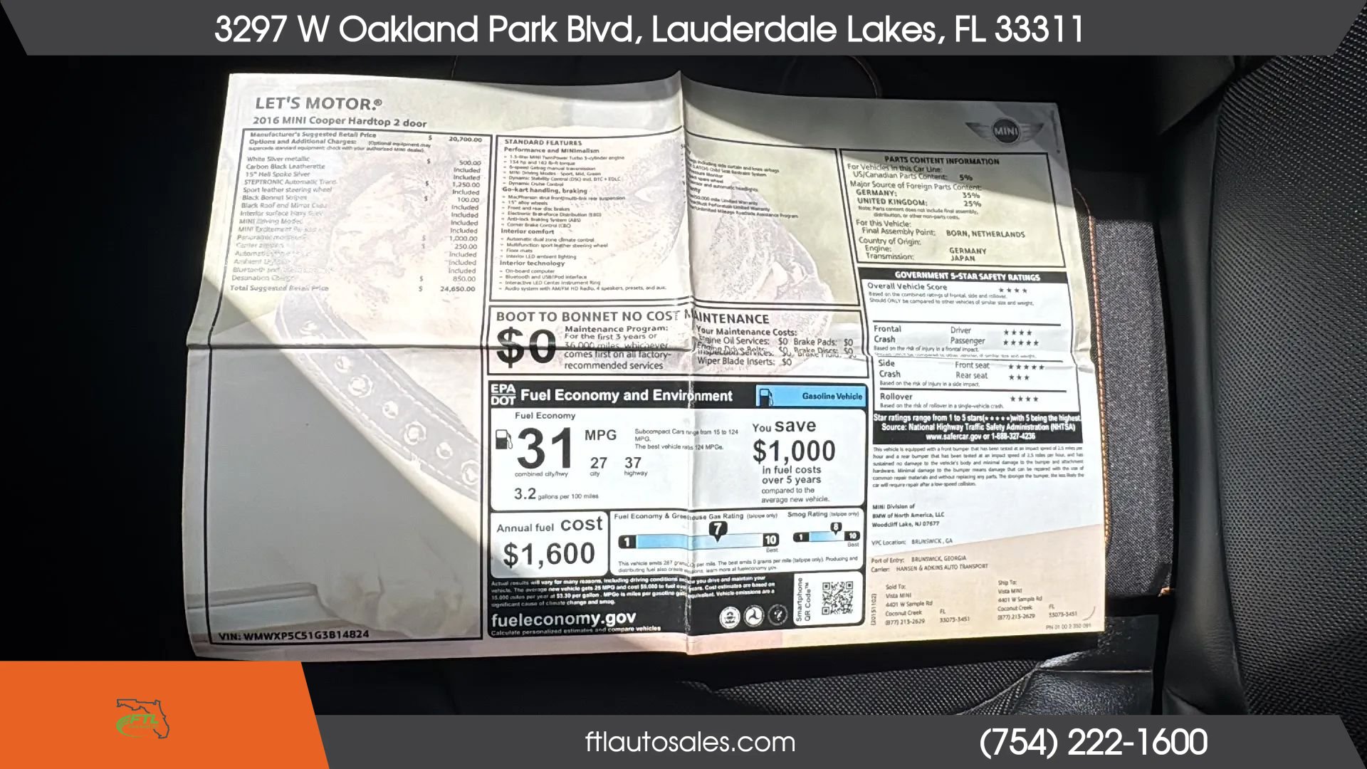 Used 2016 MINI Cooper 2-Door Hardtop FWD image 50