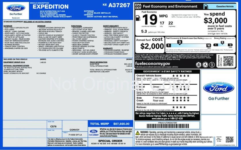 Used 2019 Ford Expedition XLT w/ Equipment Group 201A AWD/4WD image 9