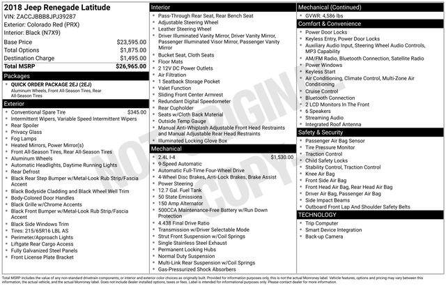 Used 2018 Jeep Renegade Latitude image 29