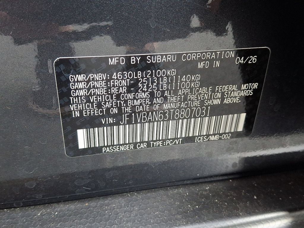 New 2026 Subaru WRX Limited AWD/4WD image 18