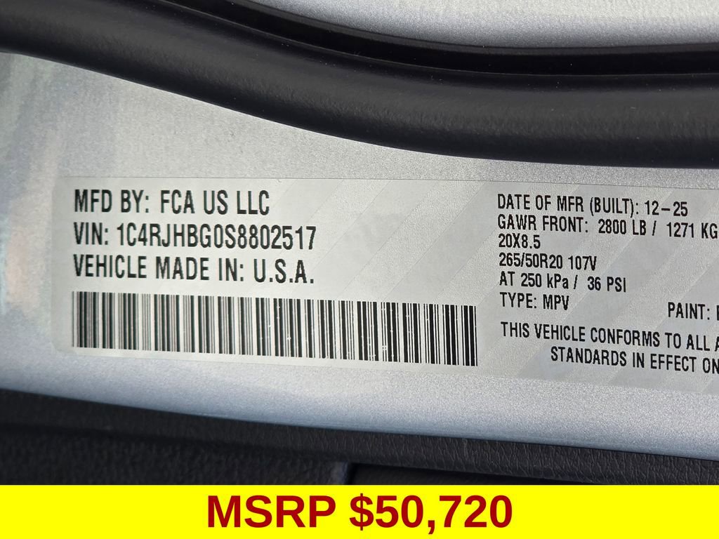 New 2025 Jeep Grand Cherokee Limited w/ Black Appearance Package image 46