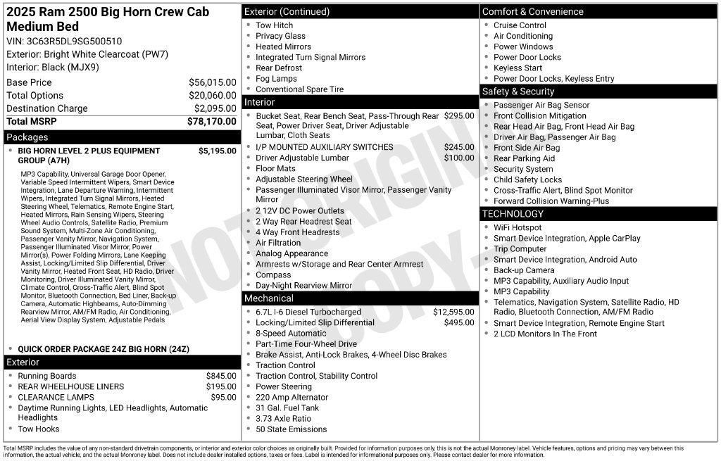 Certified 2025 RAM 2500 Big Horn AWD/4WD image 26