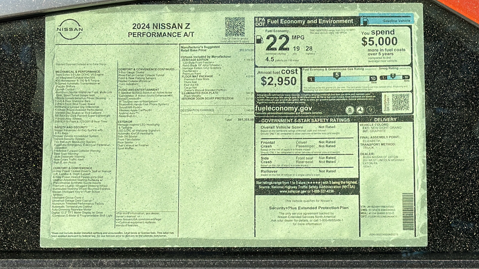 New 2024 Nissan Z Performance w/ Heritage Edition image 17