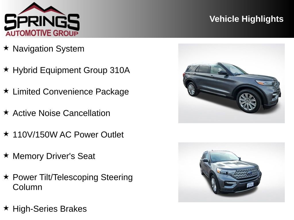 Used 2022 Ford Explorer Limited w/ Hybrid Equipment Group 310A image 2