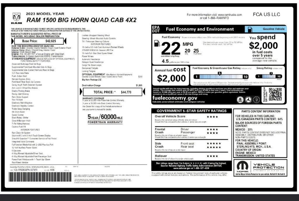 Used 2023 RAM 1500 Big Horn RWD image 34