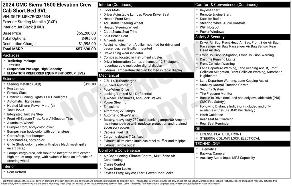 Used 2024 GMC Sierra 1500 Elevation image 10