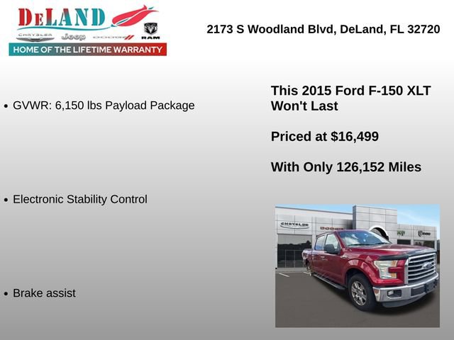 Used 2015 Ford F150 XLT w/ Equipment Group 302A Luxury image 2