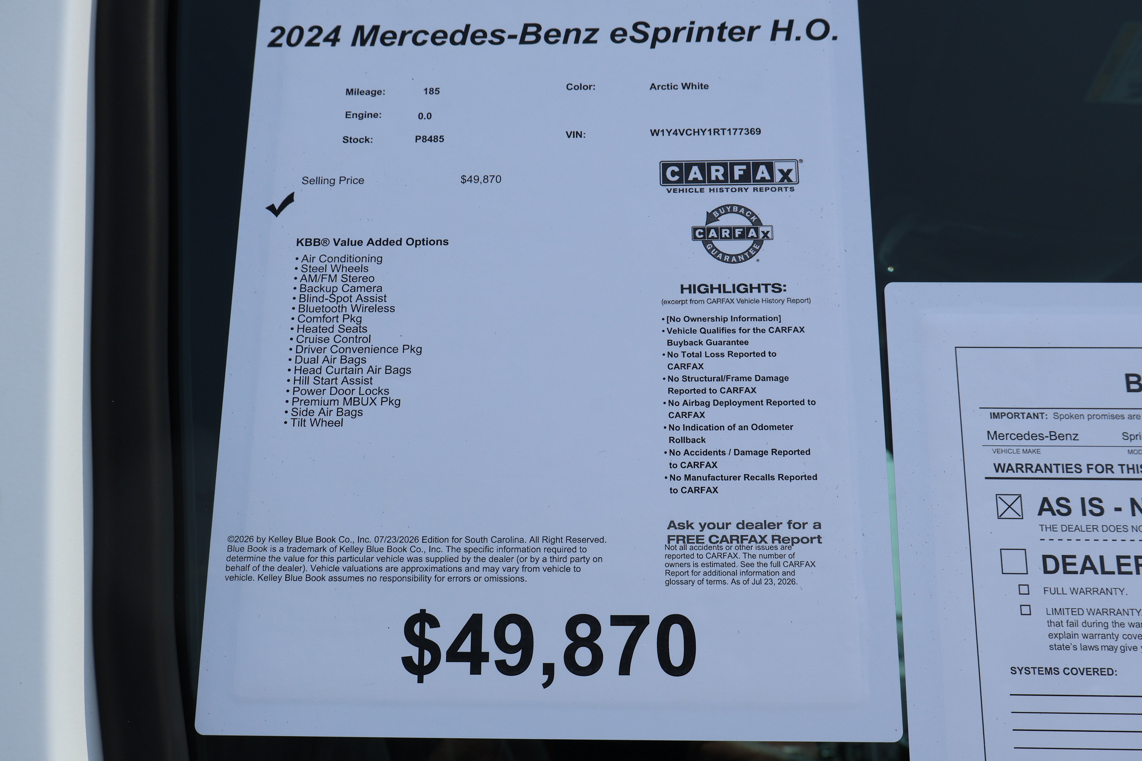 Used 2024 Mercedes-Benz eSprinter 170 Cargo image 35
